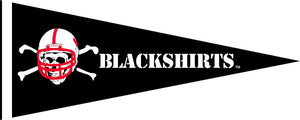 Black 12x30 inch University of Nebraska Blackshirts Pennant