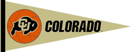 Gold 12x30 inch University of Colorado Buffaloes Basketball Pennant