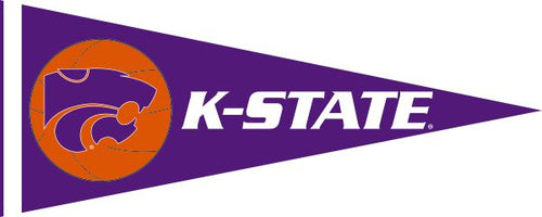 Purple 12x30 inch Kansas State Basketball Pennant