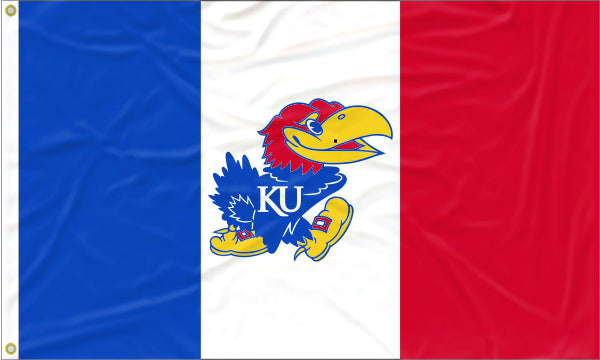 Kansas - 3 Panel Jayhawk 3x5 Flag