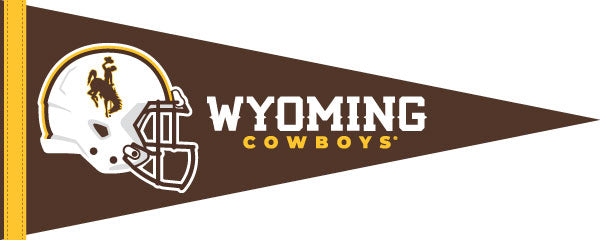 Brown 12x30 inch University of Wyoming Cowboys Football Pennant