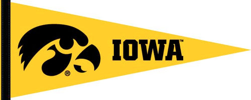 Gold University of Iowa Pennant