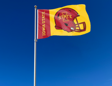 Load image into Gallery viewer, 3x5 Iowa State Flag with Iowa State Football Logo
