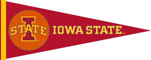 Red and Gold 12x30 inch ISU Iowa State Basketball Pennant