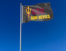 Load image into Gallery viewer, 3x5 ASU Flag with ASU Sun Devils Logo
