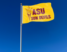 Load image into Gallery viewer, 3x5 ASU Flag with ASU Sun Devils Logo
