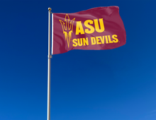 Load image into Gallery viewer, 3x5 ASU Flag with ASU Sun Devils Logo
