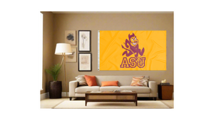 3x5 ASU Flag with ASU Sparky Sun Devil Logo