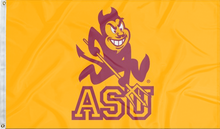 Load image into Gallery viewer, 3x5 ASU Flag with ASU Sparky Sun Devil Logo
