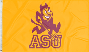 3x5 ASU Flag with ASU Sparky Sun Devil Logo