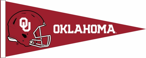 Red 12x30 inch University of Oklahoma Football Pennant