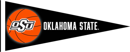 Black 12x30 inch Oklahoma State OSU Basketball Pennant