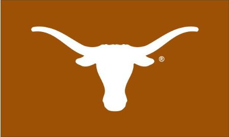 8x12 Orange University of Texas Longhorns Applique Flag with 2 Metal Grommets