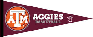 Maroon 12x30 inch Texas A&M Aggies Basketball Pennant