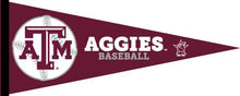 Load image into Gallery viewer, Maroon 12x30 Texas A&amp;M Baseball Pennant
