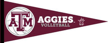 Load image into Gallery viewer, Maroon 12x30 inch Texas A&amp;M Aggies Volleyball Pennant
