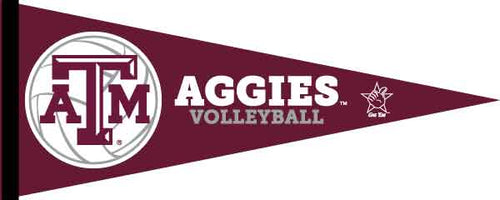 Maroon 12x30 inch Texas A&M Aggies Volleyball Pennant