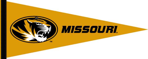 Gold University of Missouri Pennant