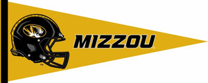 Gold 12x30 inch University of Missouri Mizzou Football Pennant