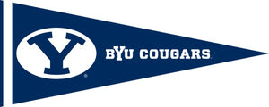 Blue 12x30 inch BYU Cougars Pennant