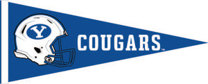 Royal Blue 12x30 inch BYU Cougars Football Pennant