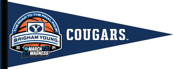 Blue 12x30 inch Road To The Final Four March Madness 2024 BYU Basketball Pennant