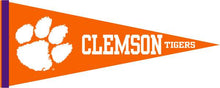 Load image into Gallery viewer, Orange 12x30 inch Clemson University Pennant
