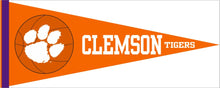 Load image into Gallery viewer, Orange 12x30 inch Clemson University Basketball Pennant
