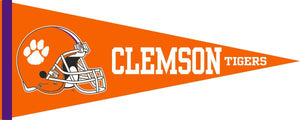 Orange 12x30 inch Clemson University Football Pennant