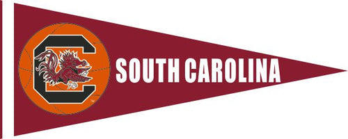 Maroon 12x30 inch University of South Carolina Basketball Pennant