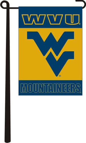 13x18 West Virginia Garden Flag with 3 Panel WVU Mountaineers Logo