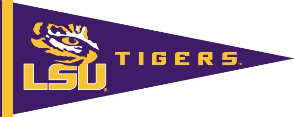 Purple LSU Tigers Pennant