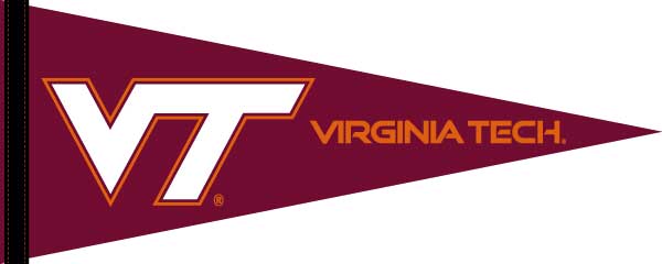 Maroon Virginia Tech Pennant