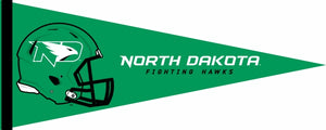 Green North Dakota Football Pennant