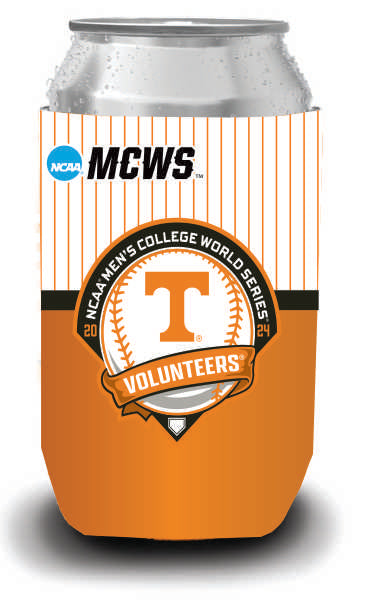 Orange and White Tennessee Baseball College World Series 2024 Can Cooler