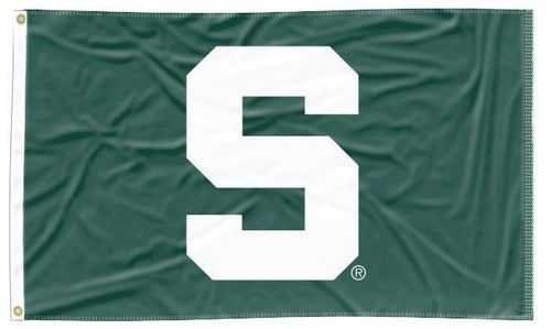 Green 3x5 Michigan State Flag with Two Metal Grommets