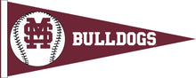 Load image into Gallery viewer, Maroon 12x30 Mississippi State Baseball Pennant
