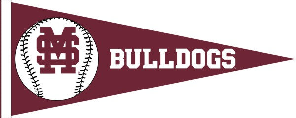 Maroon 12x30 Mississippi State Baseball Pennant