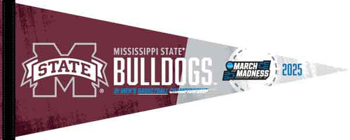 maroon and grey March madness Mississippi State Basketball Pennant for indoor home decor