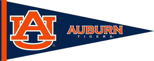 Blue and Orange 12x30 inch Auburn University Pennant