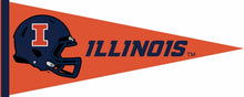 Load image into Gallery viewer, Orange 12x30 University of Illinois Football Pennant
