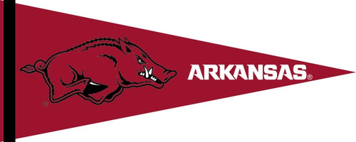 Red 12x30 University of Arkansas Pennant