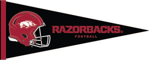 Black 12x30 University of Arkansas Football Pennant