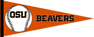 Orange 12x30 Oregon State Baseball Pennant