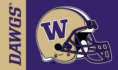 Purple Washington Dawgs Football 3x5 Flag