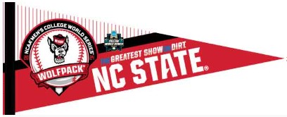 12x30 NC State Baseball College World Series 2024 Pennant