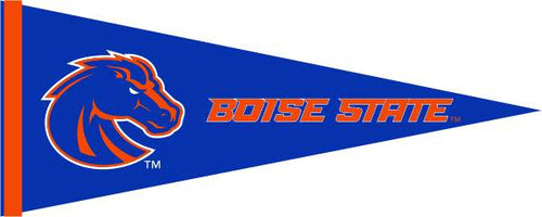 Blue and Orange 12x30 inch Boise State University Pennant