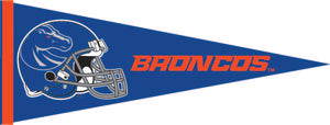 Blue and Orange 12x30 inch Boise State University Football Pennant