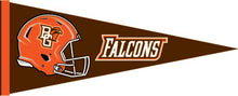 Load image into Gallery viewer, Brown and Orange 12x30 inch Bowling Green State University Football Pennant
