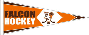 Orange 12x30 inch Bowling Green State Falcon Hockey Pennant